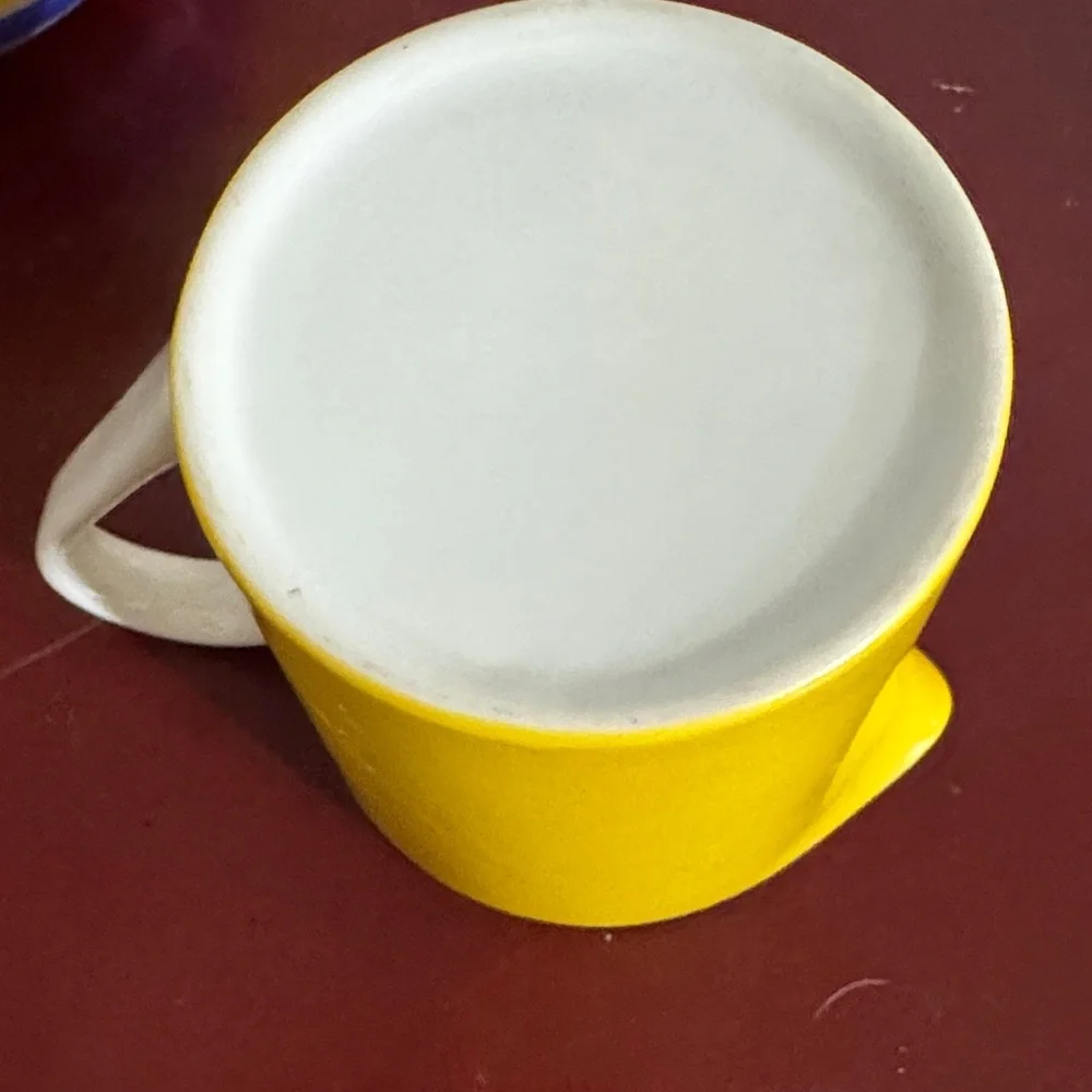 Colorful Ceramic Sugar Bowl and Creamer Set